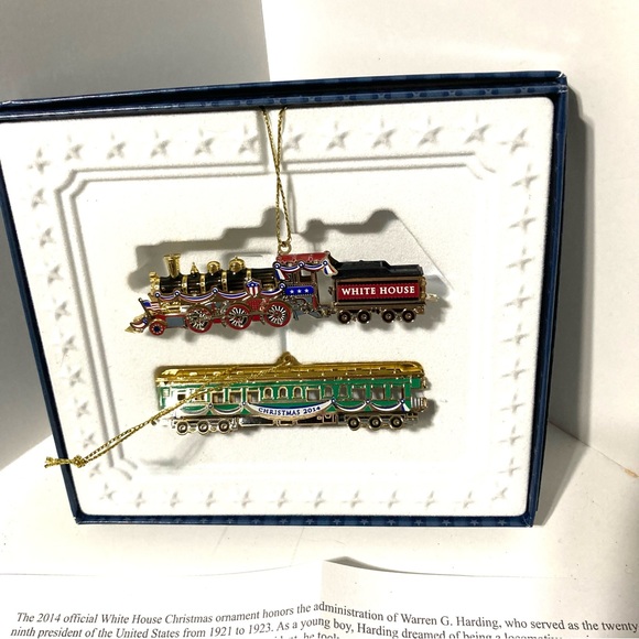 2014 White House Historical Association Box Train Set Christmas Ornaments - Picture 3 of 14